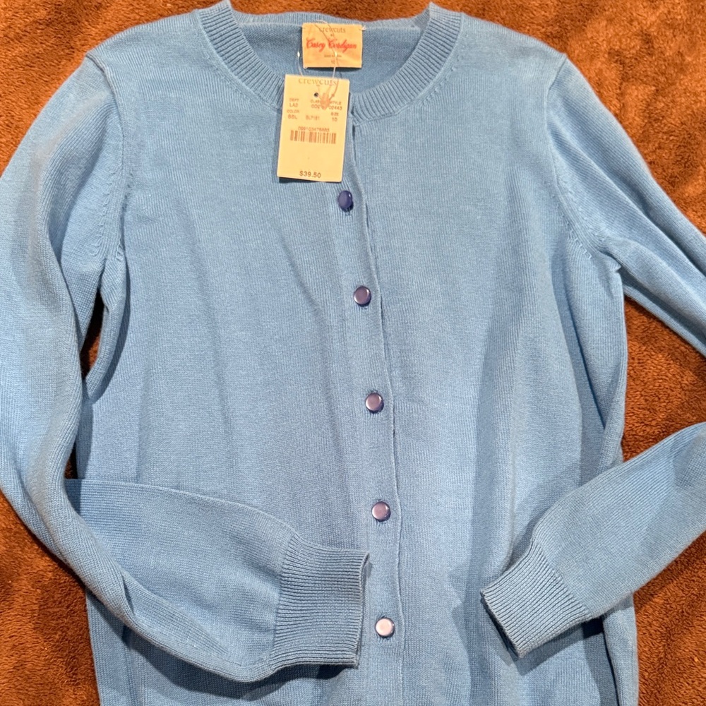 Crew Cuts Blue Button-Up Girls Sweater